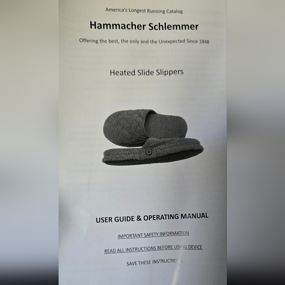 Hammacher Schlemmer Heated Slide Slippers szL color Gray - Picture 2 of 9